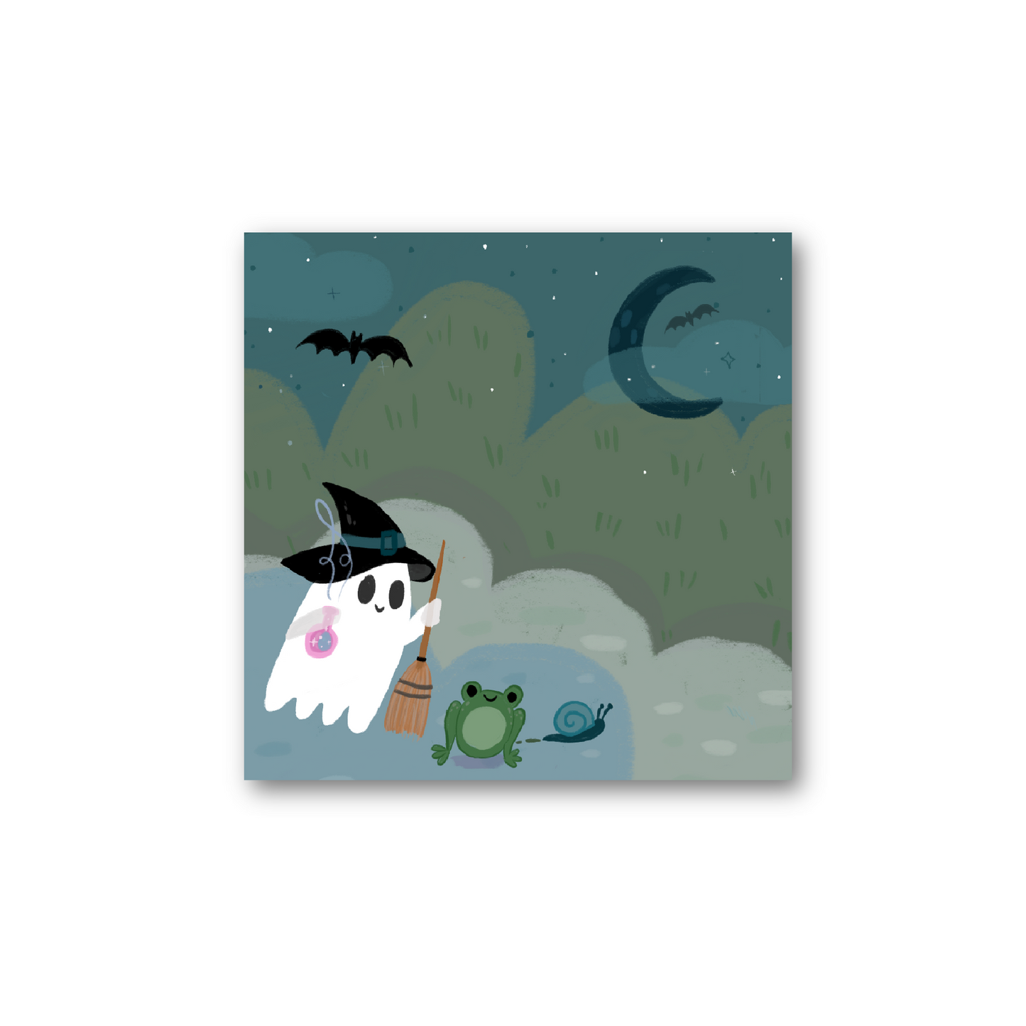 Ghostie Witch and Friends Sticky Note (single)