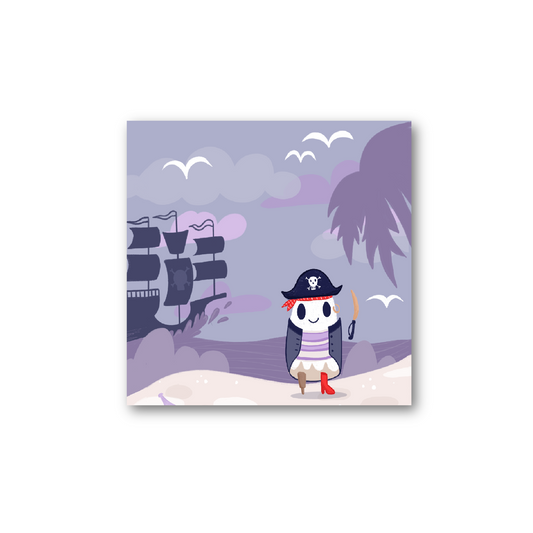 Crew the Pirate Ghostie Sticky Note (single)