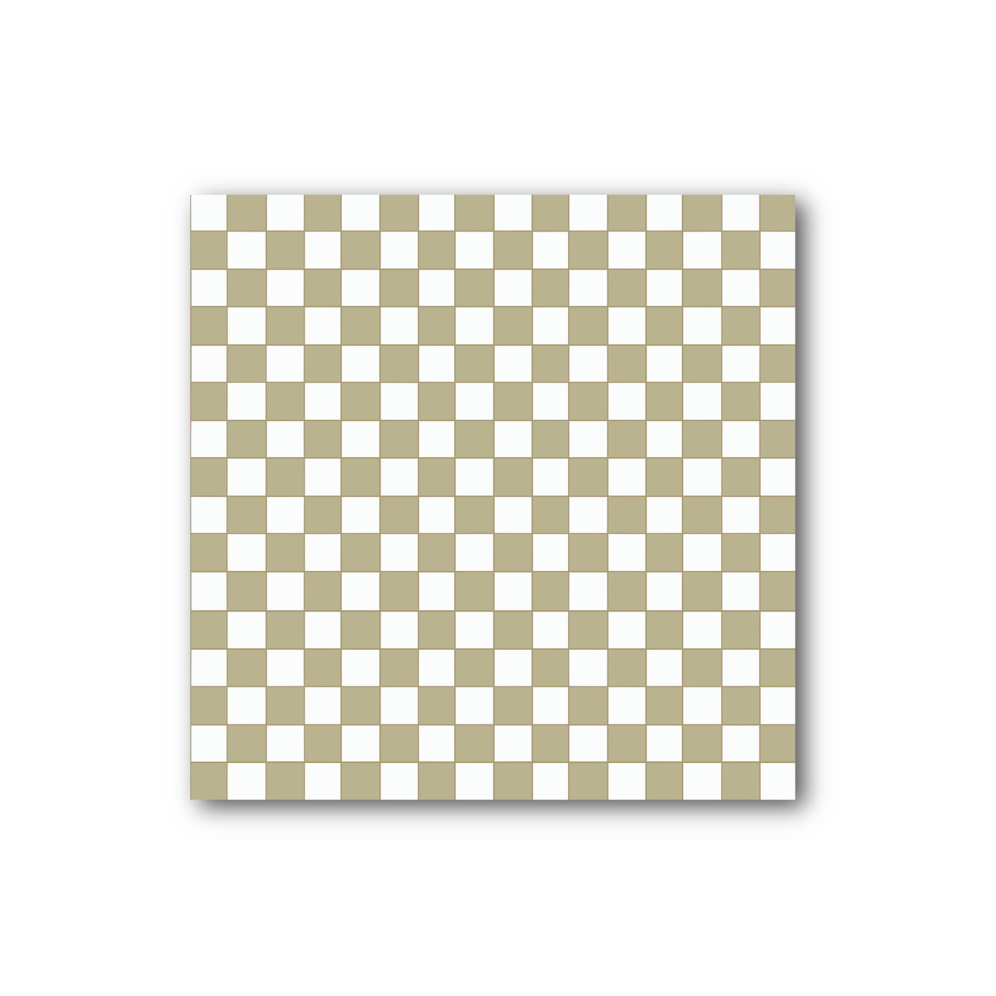 Moss Green Checkered Sticky Note (single)