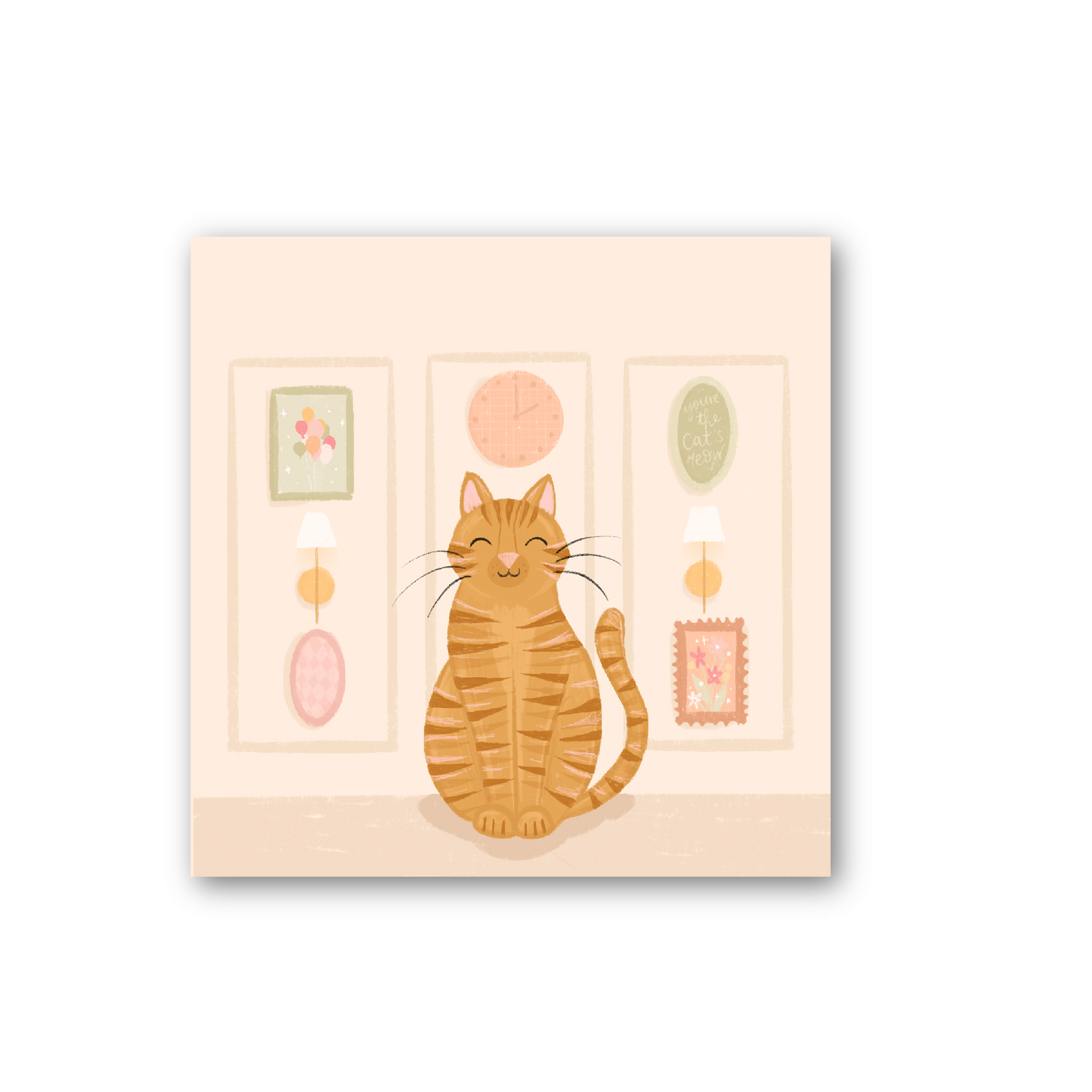 Winnifred the Orange Tabby Cat Sticky Note