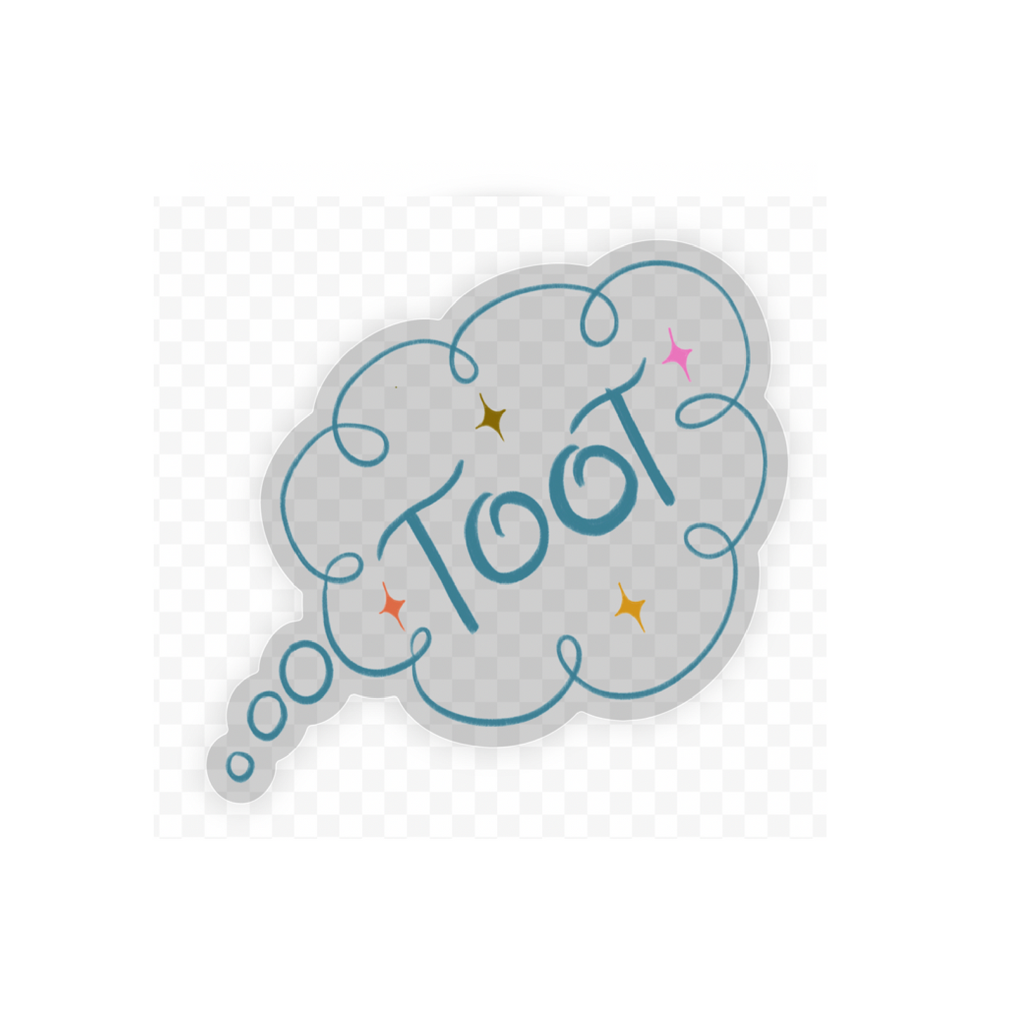 Toot Clear Vinyl Sticker