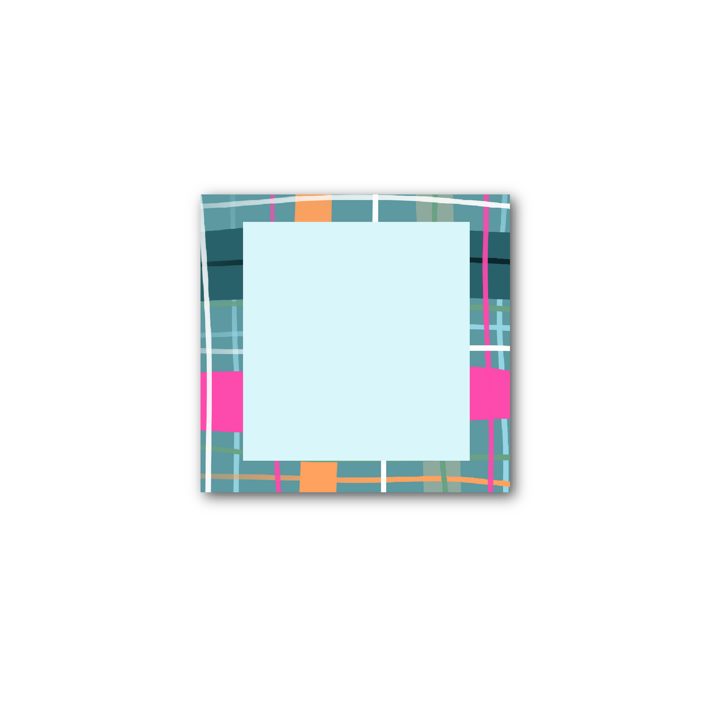 Bright Plaid Sticky Note (single)