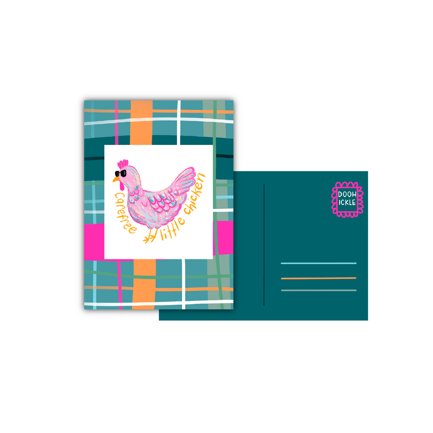 Carefree Little Chicken Postcard (Silk Touch)