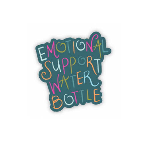 Emotional Support Water Bottle Vinyl Sticker