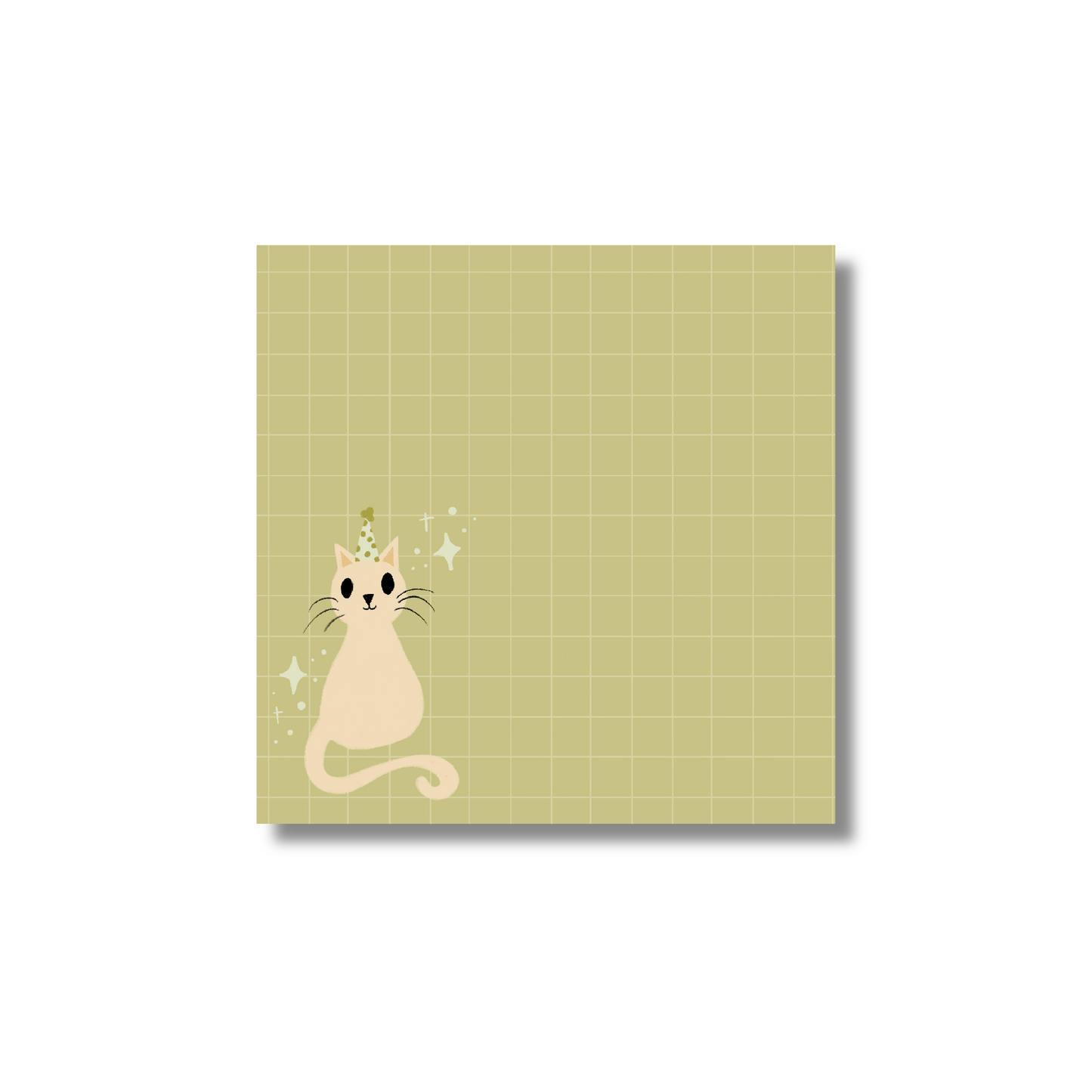 Cat Party Sticky Note (single)