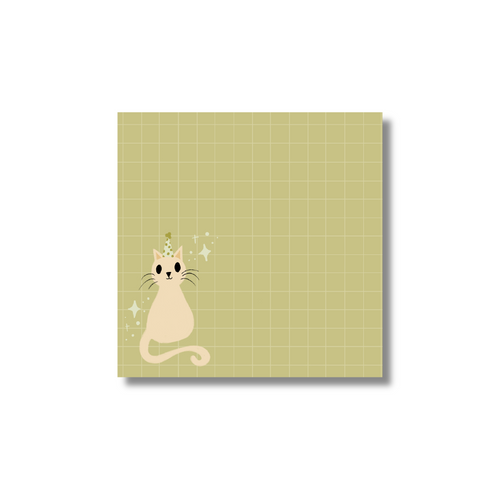 Cat Party Sticky Note (single)