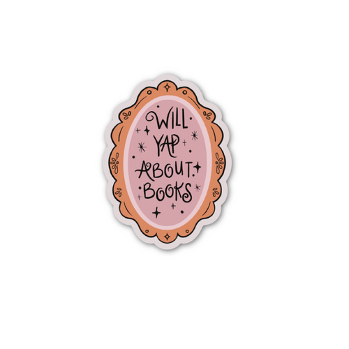 Will Yap About Books Vinyl Sticker