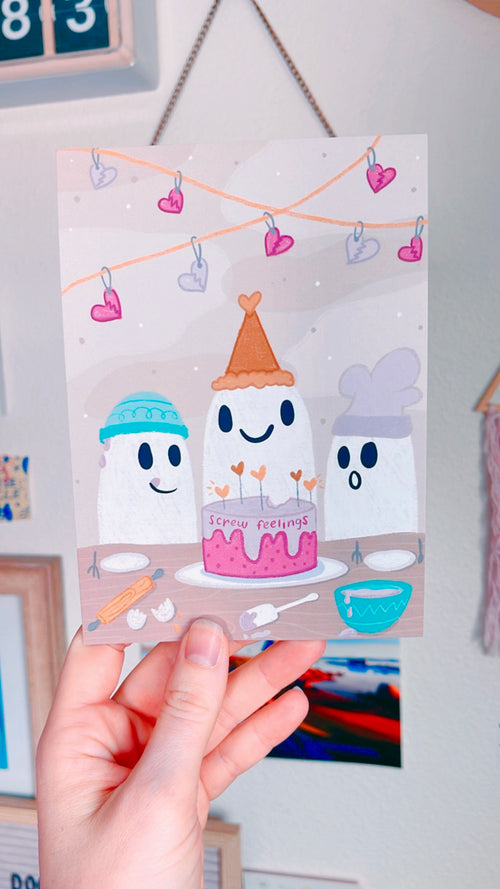 Screw Feelings Postcard (Silk Touch)