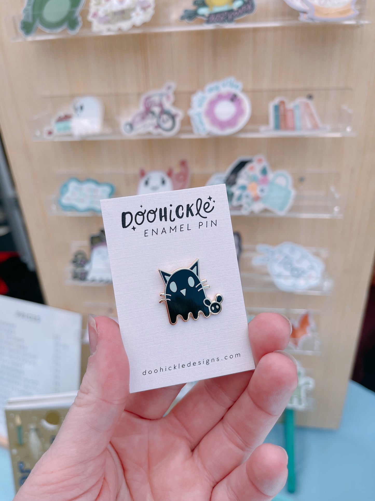 GHOSTIE CAT ENAMEL PIN