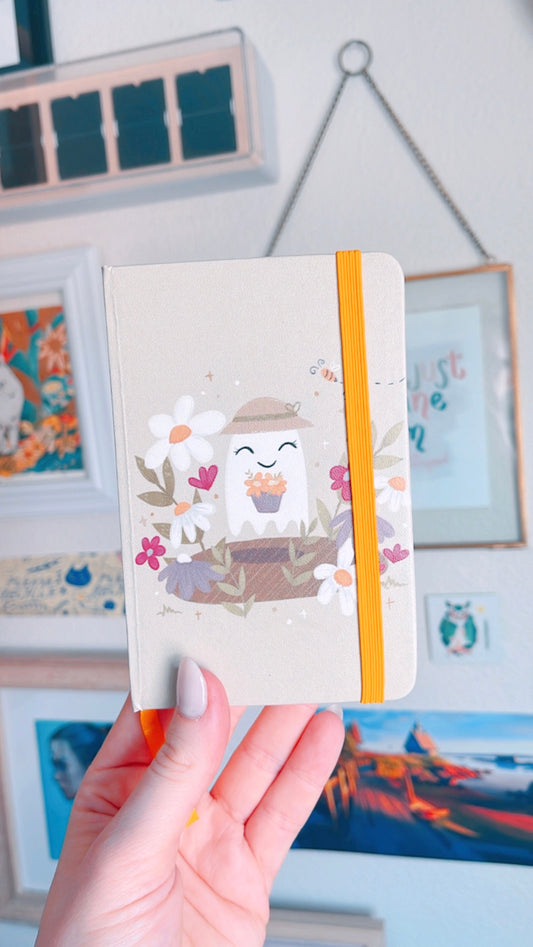 Flora Faux-Leather Hardcover Pocket Notebook