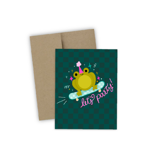 Let's Party Frog Greeting Card