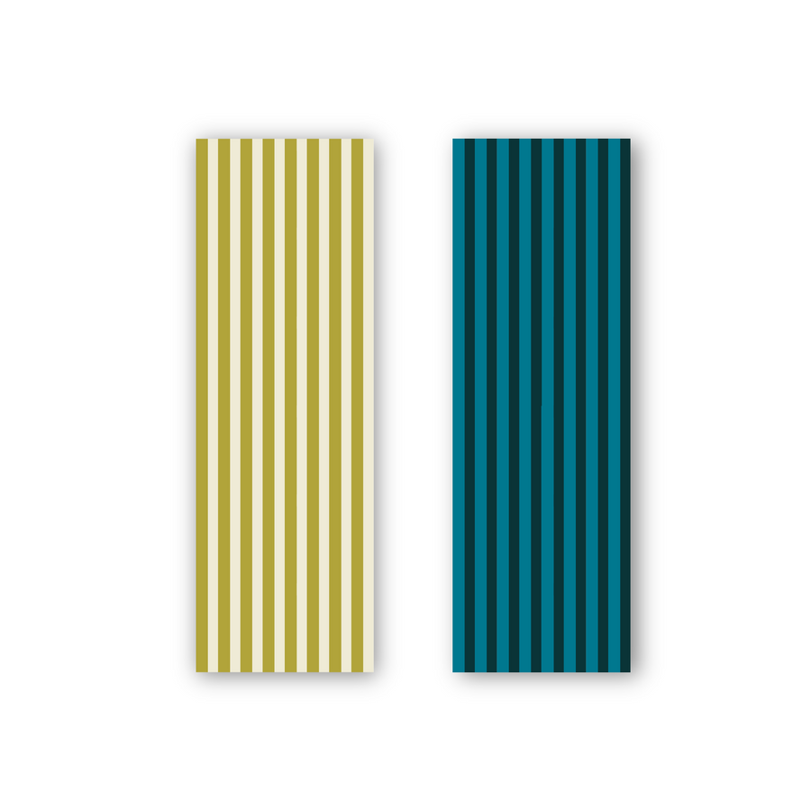 Blue and Green Striped Bookmark