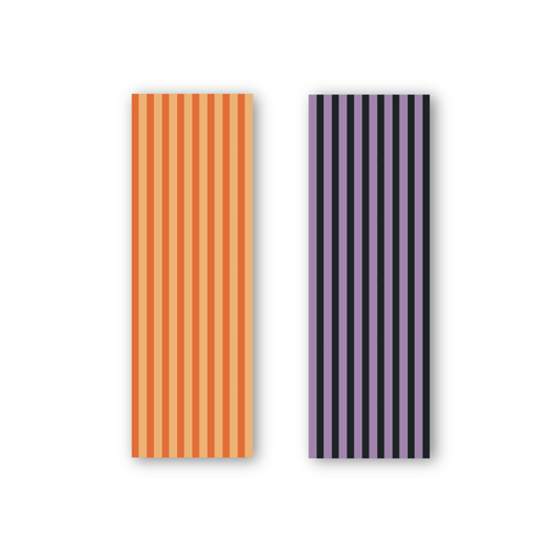 Purple and Orange Striped Bookmark