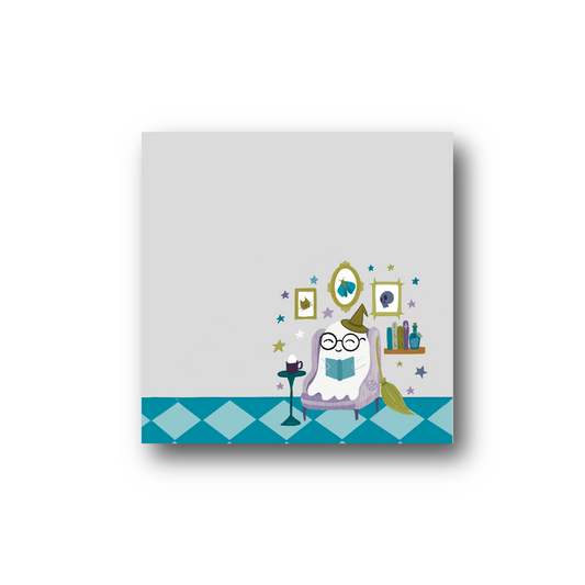 Rupert the Witchy Reading Ghostie Sticky Note (single)