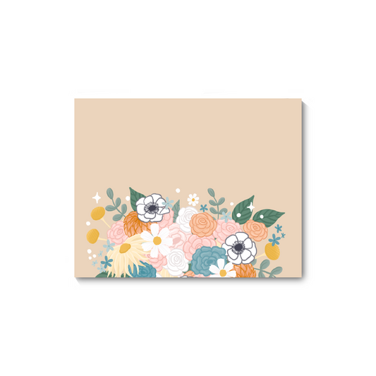 Romantic Wildflower Large Sticky Note (single)