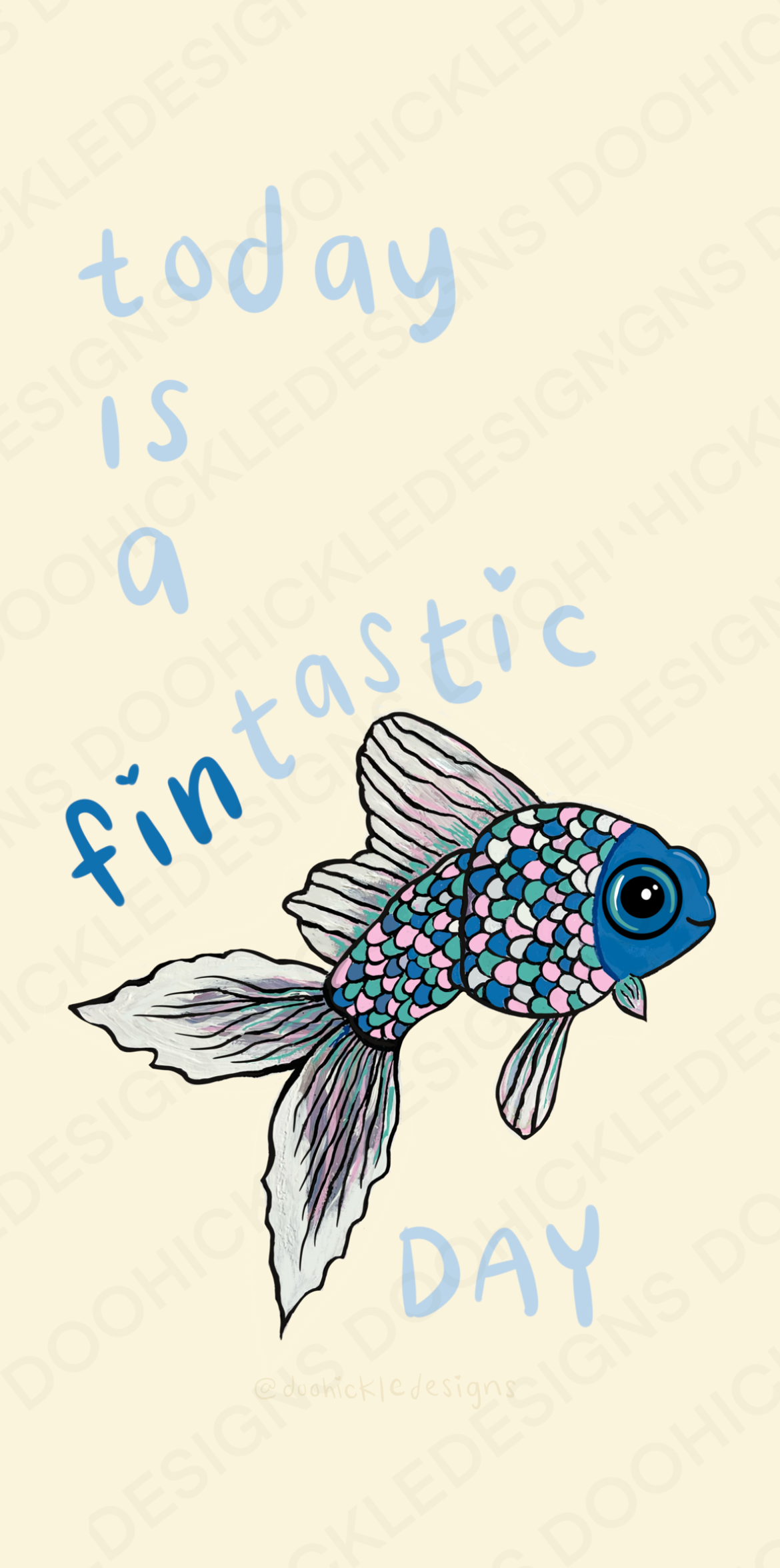 [Digital Download] Franklin Fish Phone Background