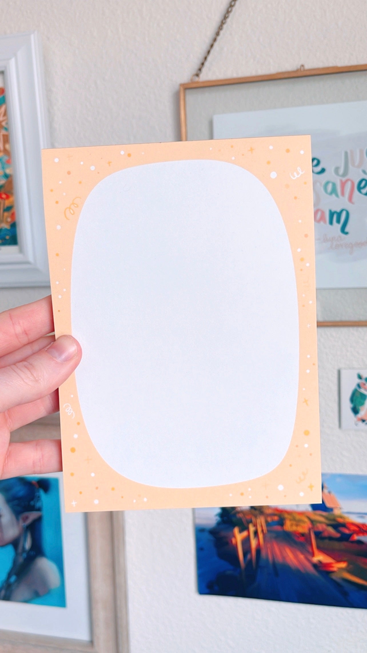 Yellow Ghostie Glitter Notepad (MAY)