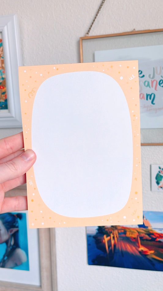 Yellow Ghostie Glitter Notepad (MAY)