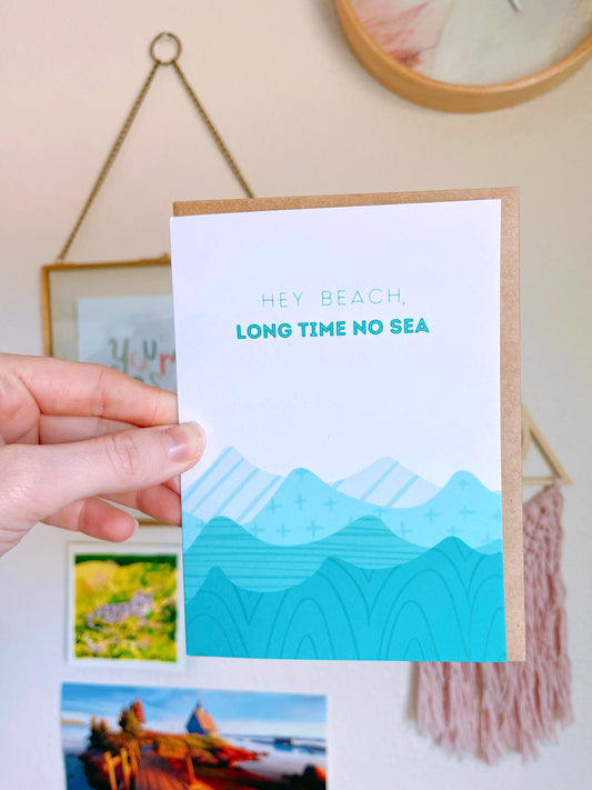 HEY BEACH Greeting Card (single w/envelope)
