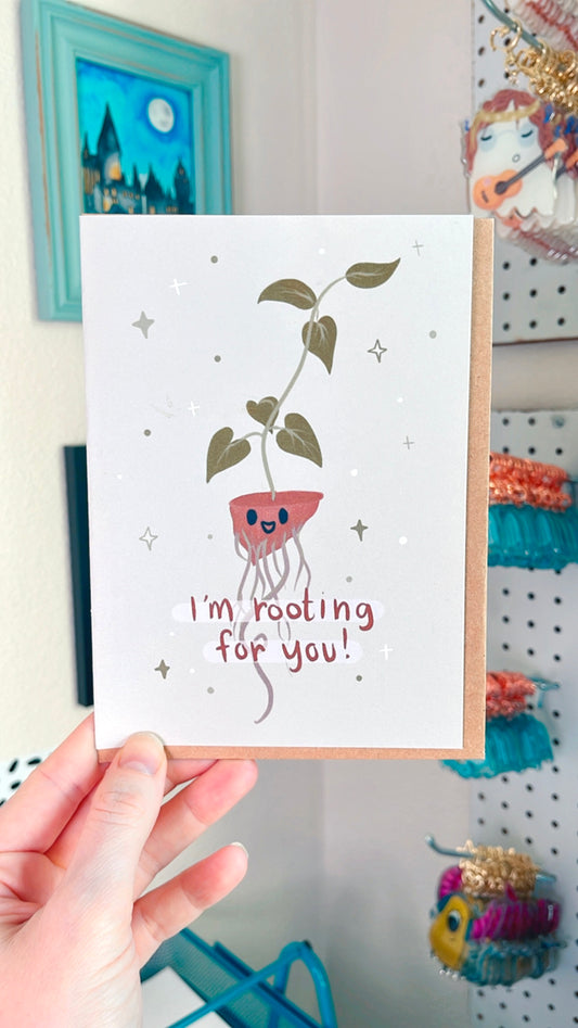 Rooting for You Greeting Card (single w/envelope)
