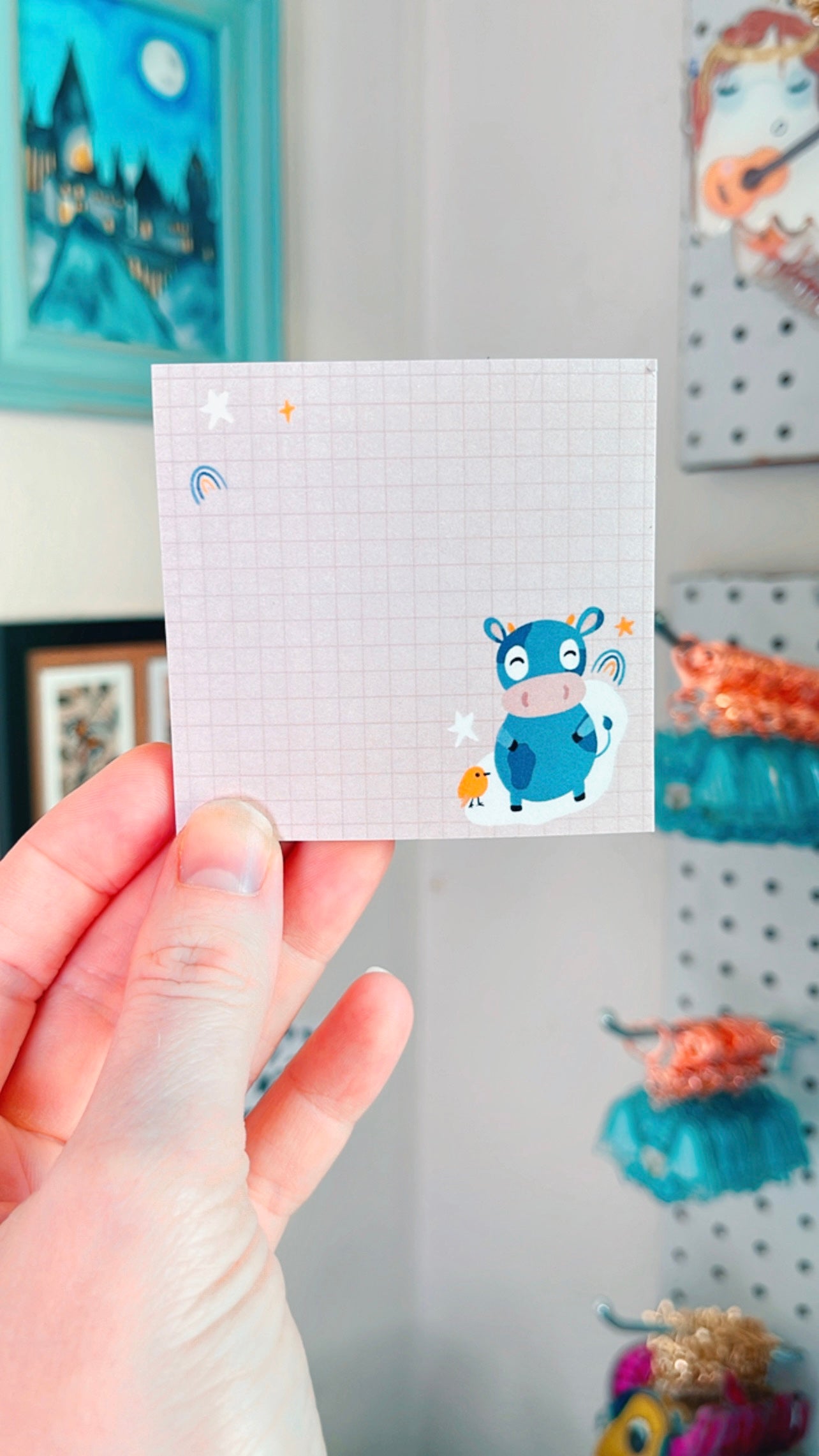 Moo Sticky Note (single) Doohickle Designs