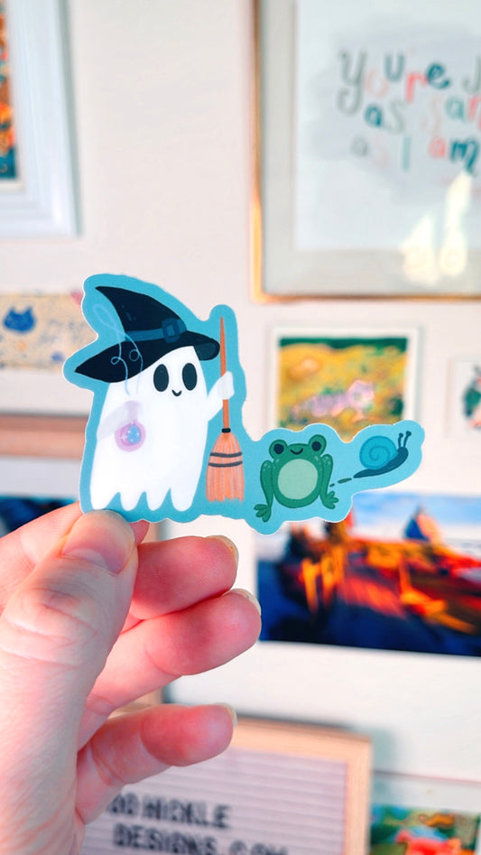 Ghostie Witch & Friends Vinyl Sticker