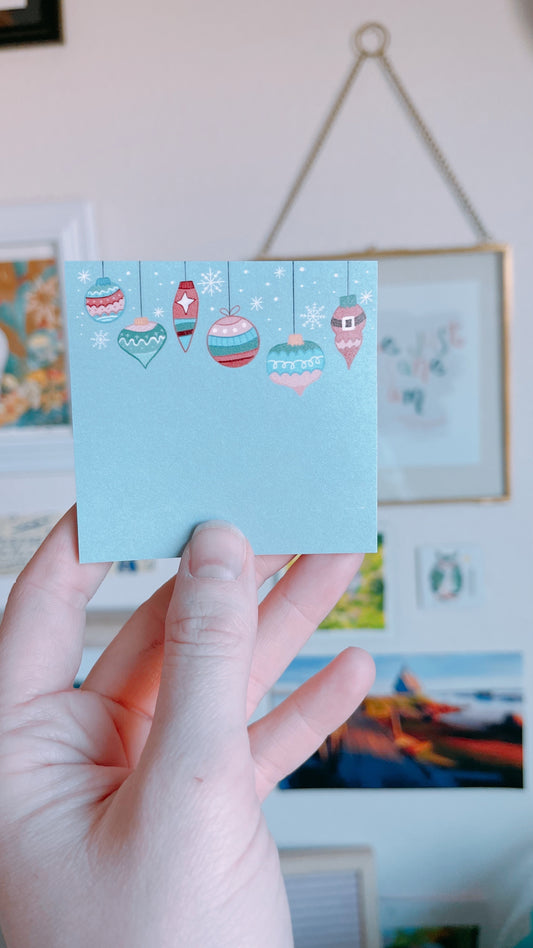 Holiday Ornament Sticky Note (single)