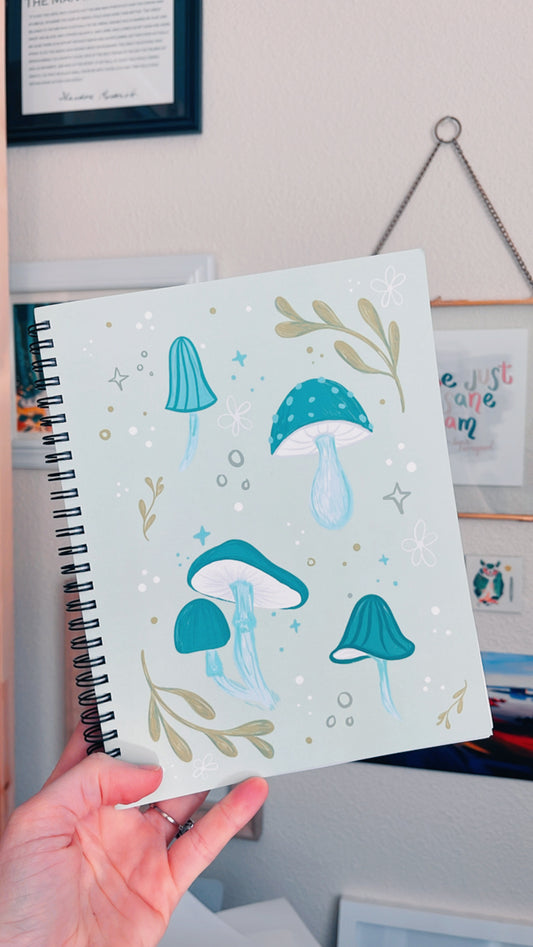 [OOPSIE] Mushroom Spiral Soft Cover Notebook (Lined Paper)