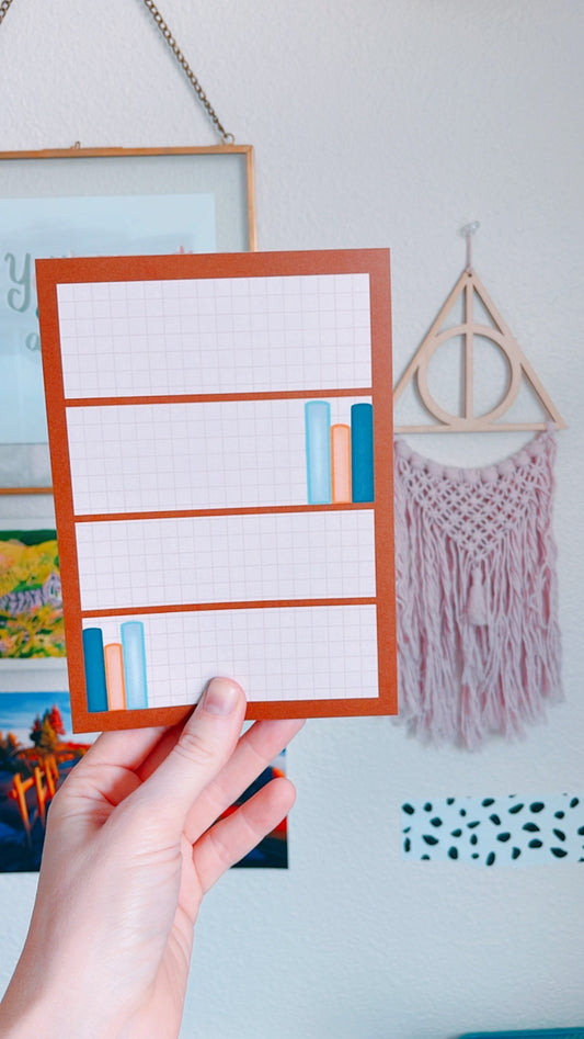 Bookcase Open-Layout Grid Notepad