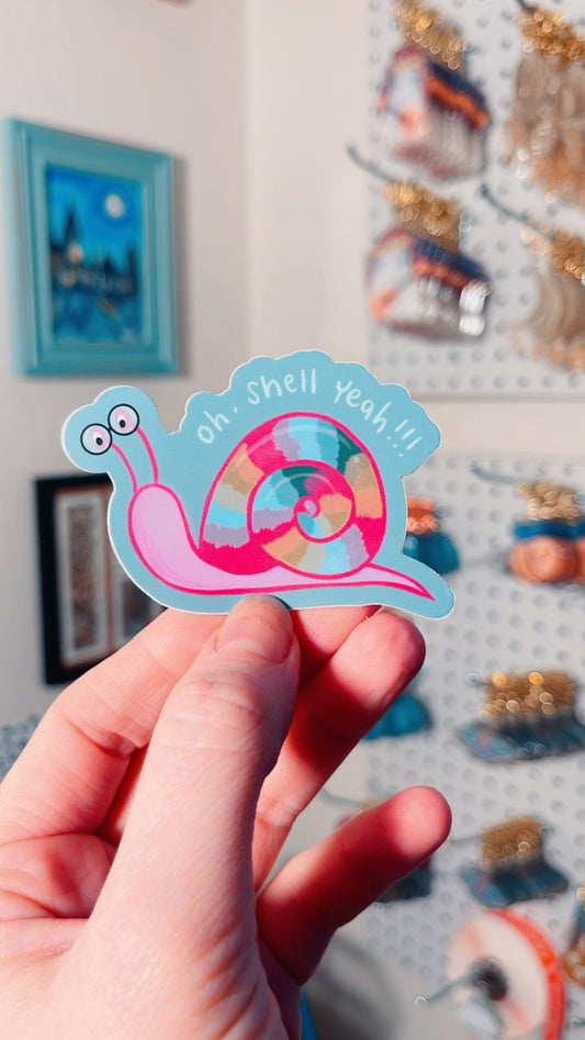 Shelldon the Snail Vinyl Sticker