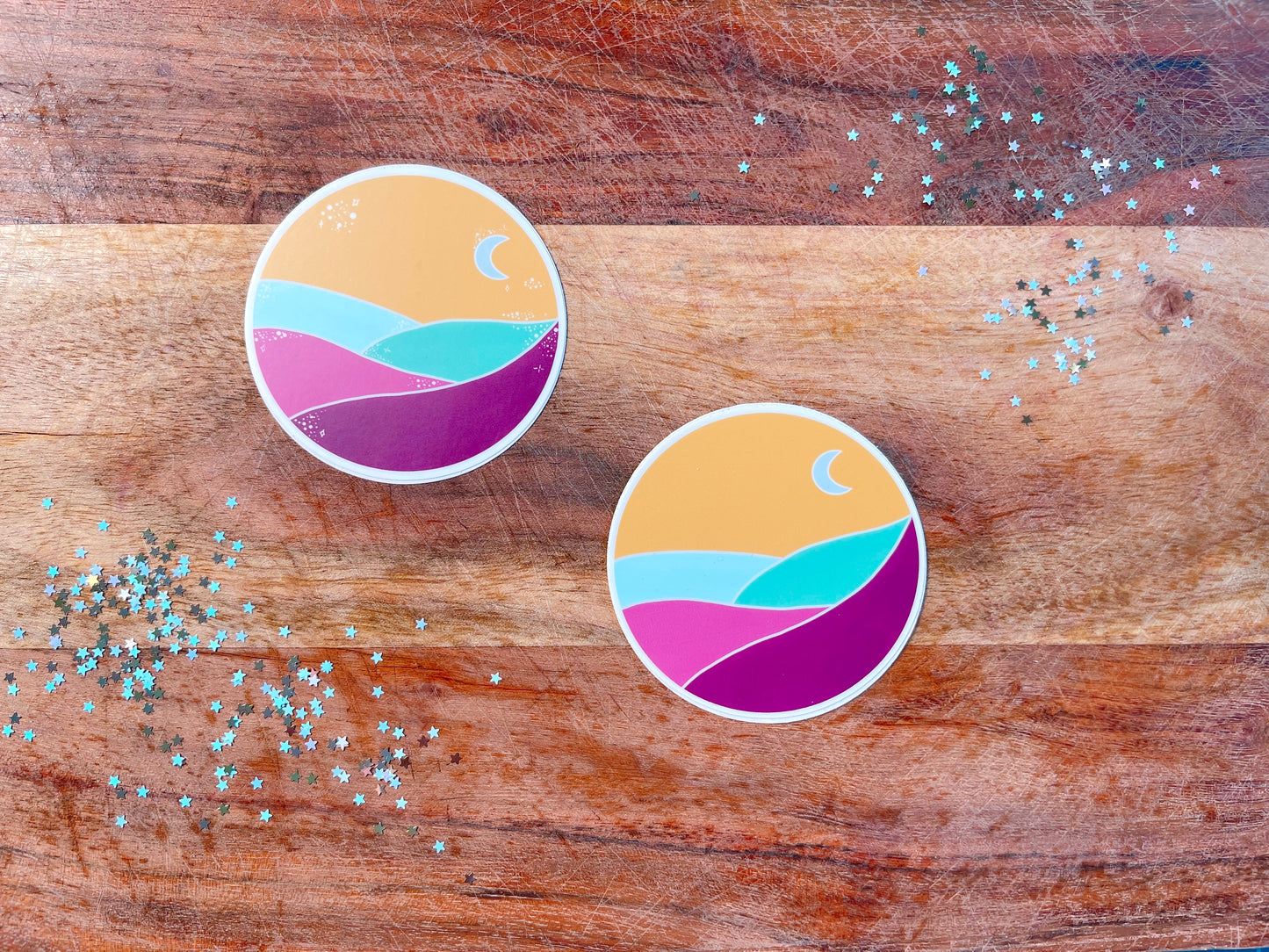 Sunset Mountains Vinyl Sticker