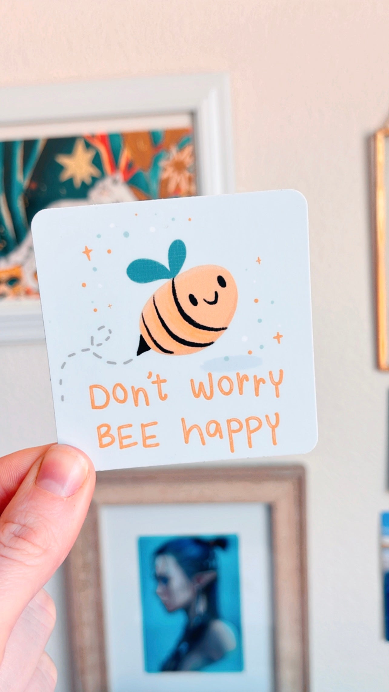 Don’t Worry BEE Happy Vinyl Sticker (ft. Bob-Bee)