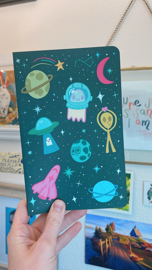 Beam Me Up Soft Cover Notebook (Dot Grid Paper)