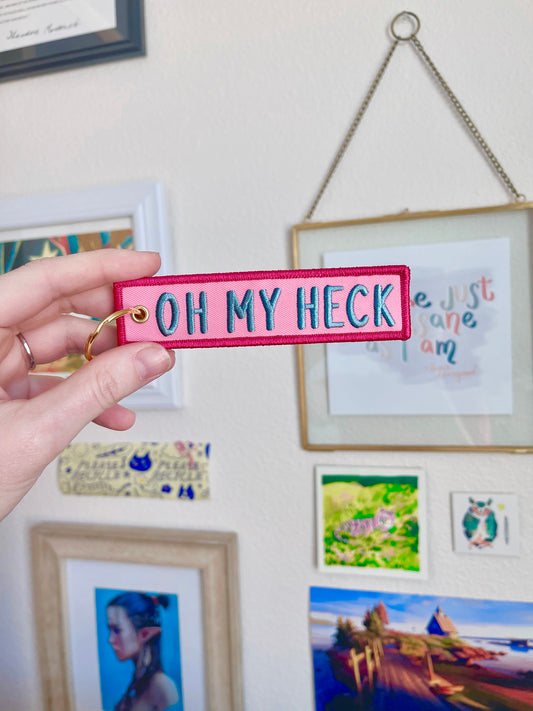 Oh My Heck Embroidered Patch Keychain (DOUBLE SIDED)